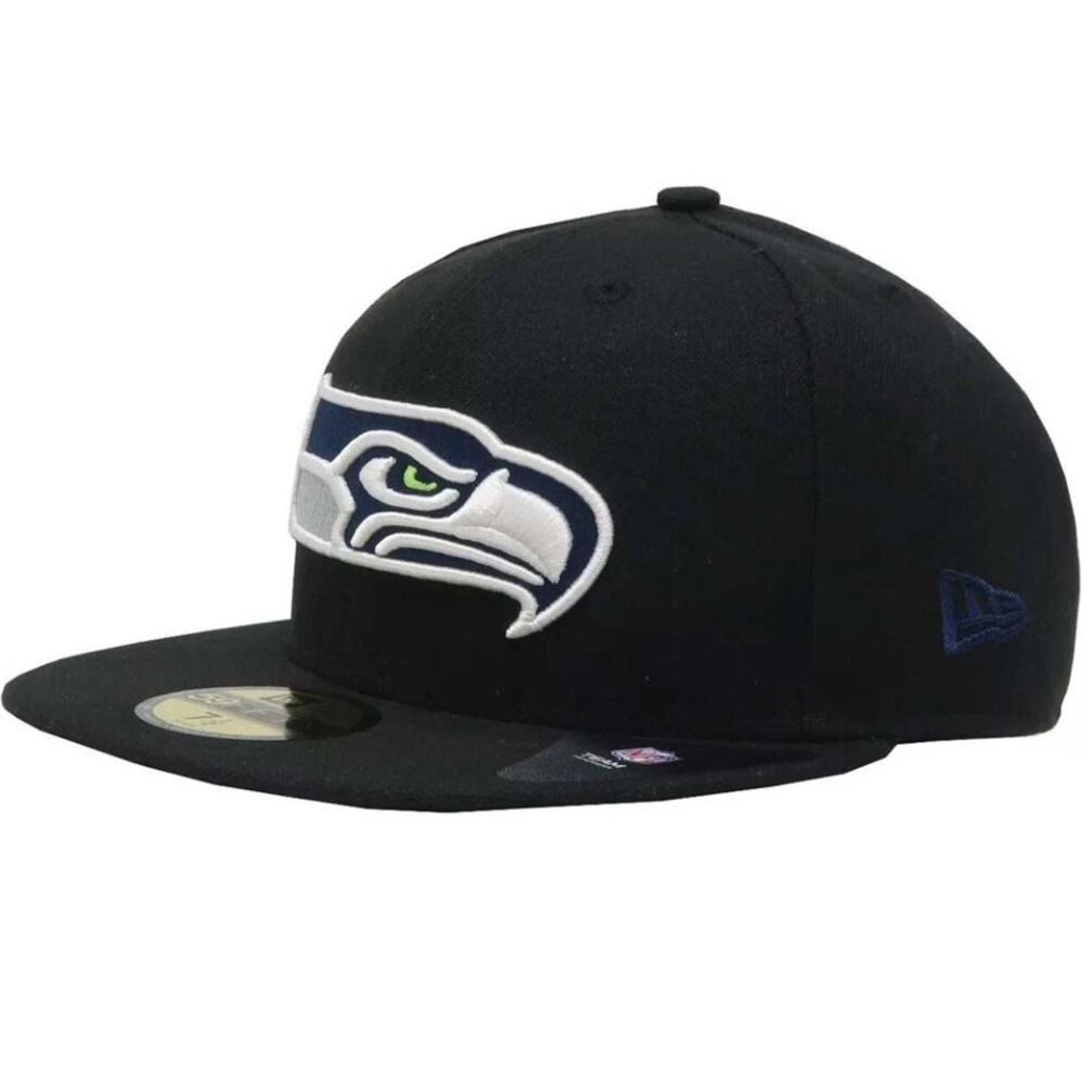 New Era NFL Seattle Seahawks Fitted Hat Black